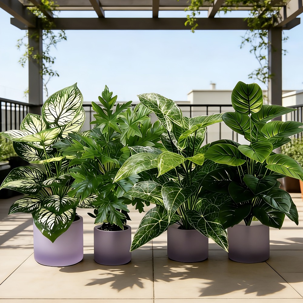 Dracaena Marginata - 4 szt. Sztucznych roślin z 48